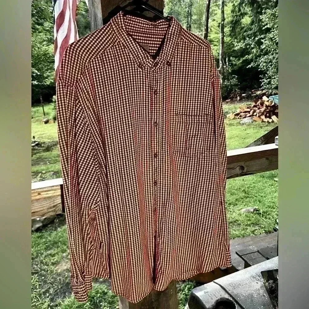 Northeast Outfitters Men's 2XL Tall Checked Button Down Collared Shirt